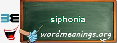 WordMeaning blackboard for siphonia